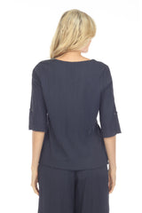 Asymmetrical Drawstring Tunic - CARINE