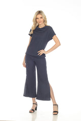 Wide Leg Split Hem Pant - CARINE