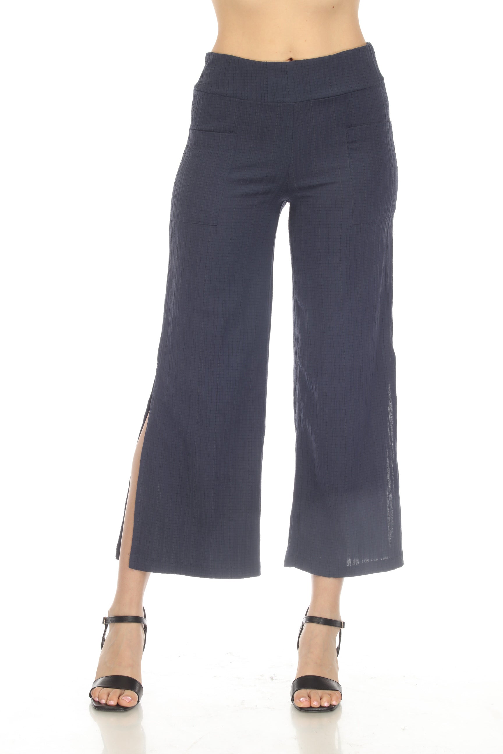 Wide Leg Split Hem Pant - CARINE