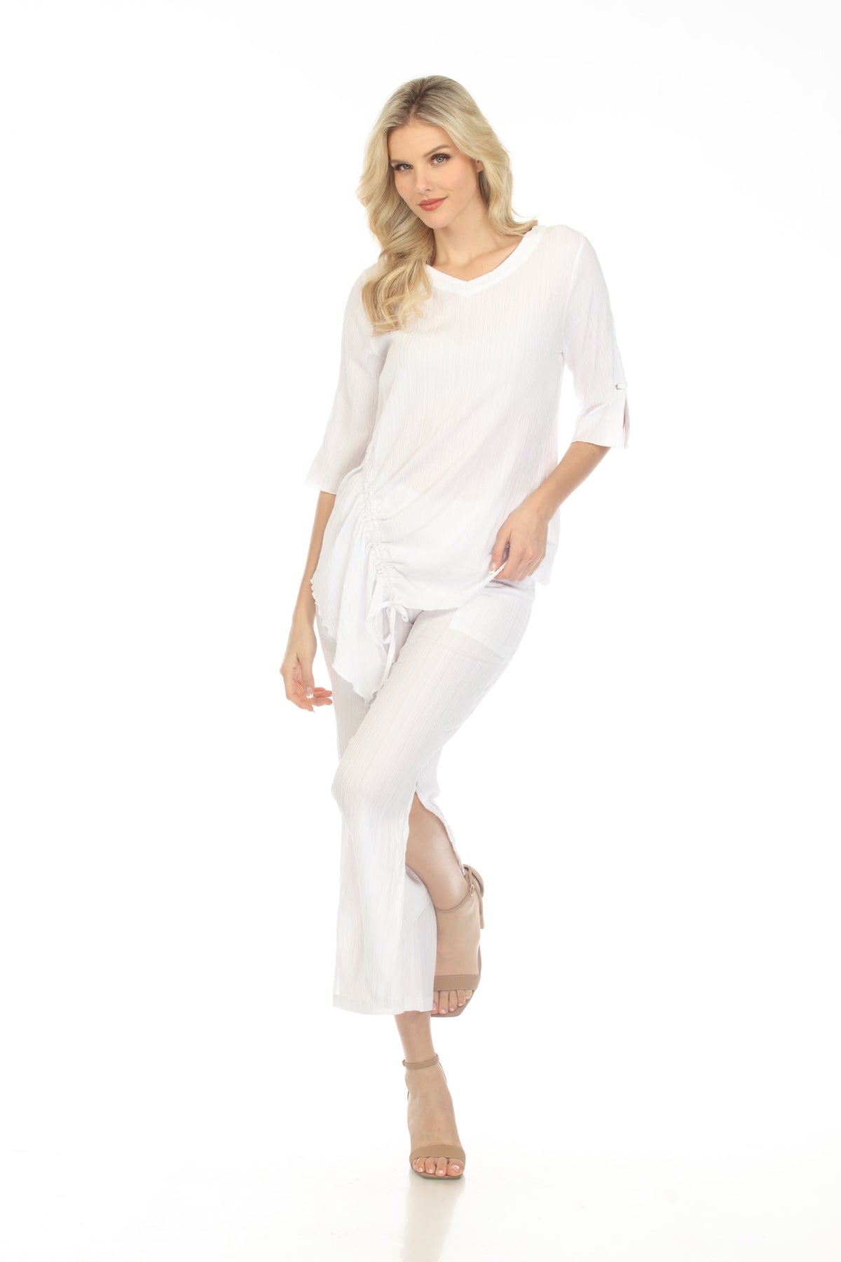 Asymmetrical Drawstring Tunic - CARINE
