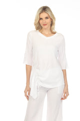 Asymmetrical Drawstring Tunic - CARINE