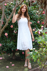 Sleeveless Textured Lace Dress - CARINE
