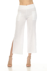 Wide Leg Split Hem Pant - CARINE