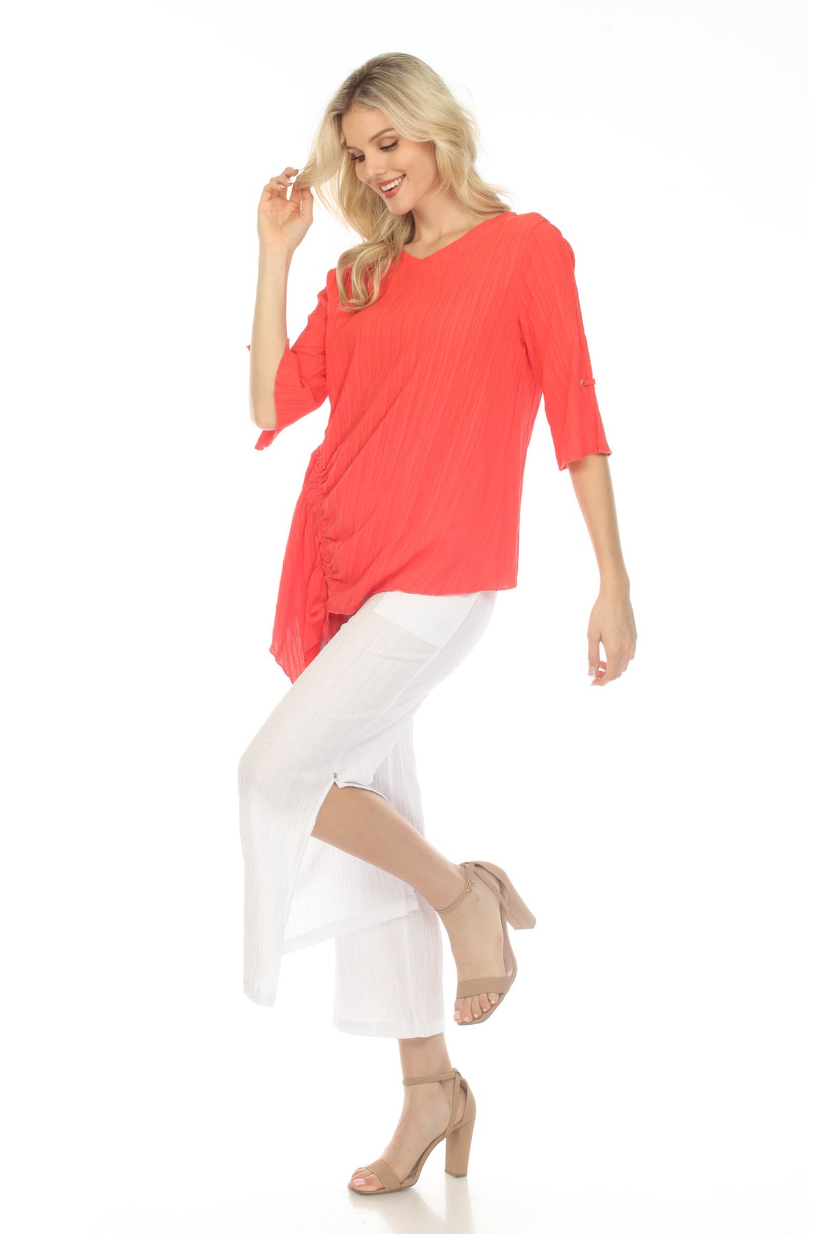 Asymmetrical Drawstring Tunic - CARINE