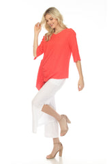 Asymmetrical Drawstring Tunic - CARINE