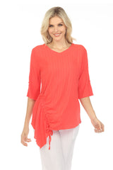Asymmetrical Drawstring Tunic - CARINE