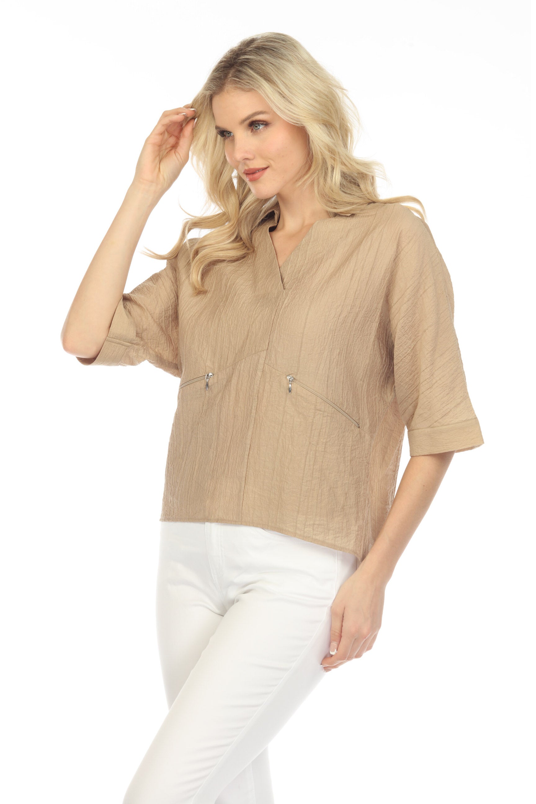 Dolman Top with Zippers - CARINE