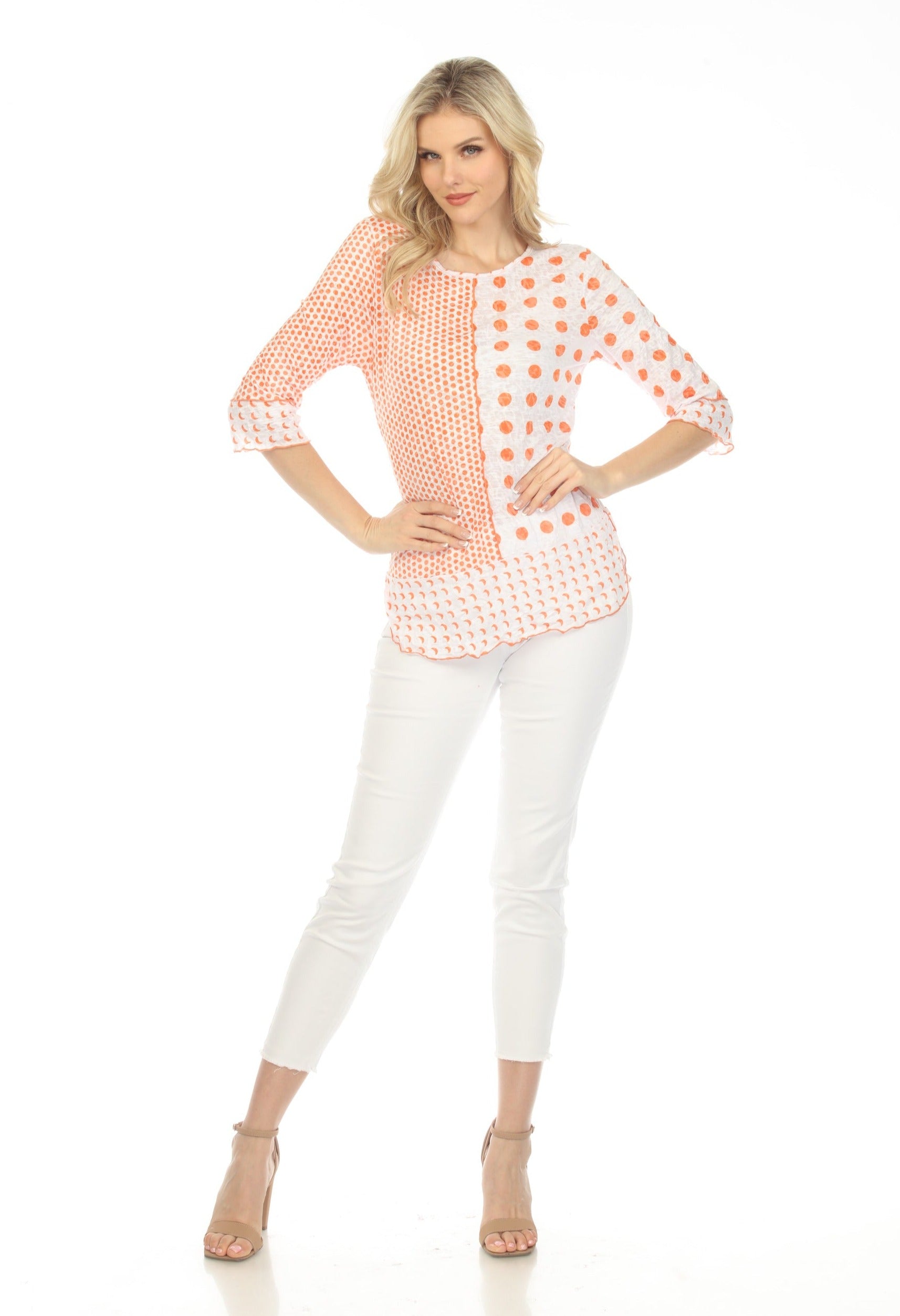 Janie Top - Orange Dots - CARINE