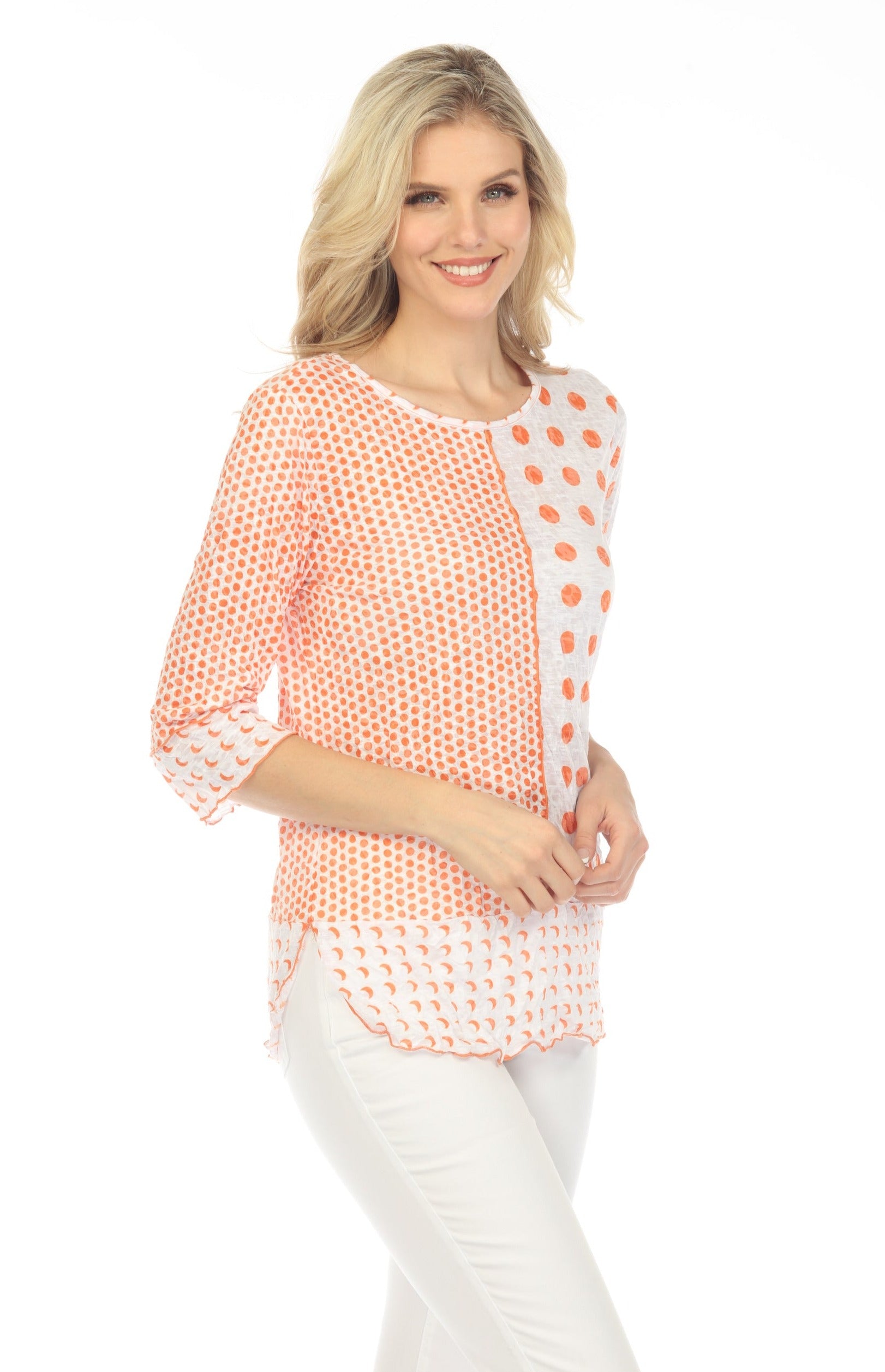 Janie Top - Orange Dots - CARINE