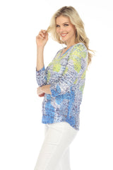 V-Neck Top - Blue Zest - CARINE