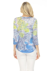 V-Neck Top - Blue Zest - CARINE