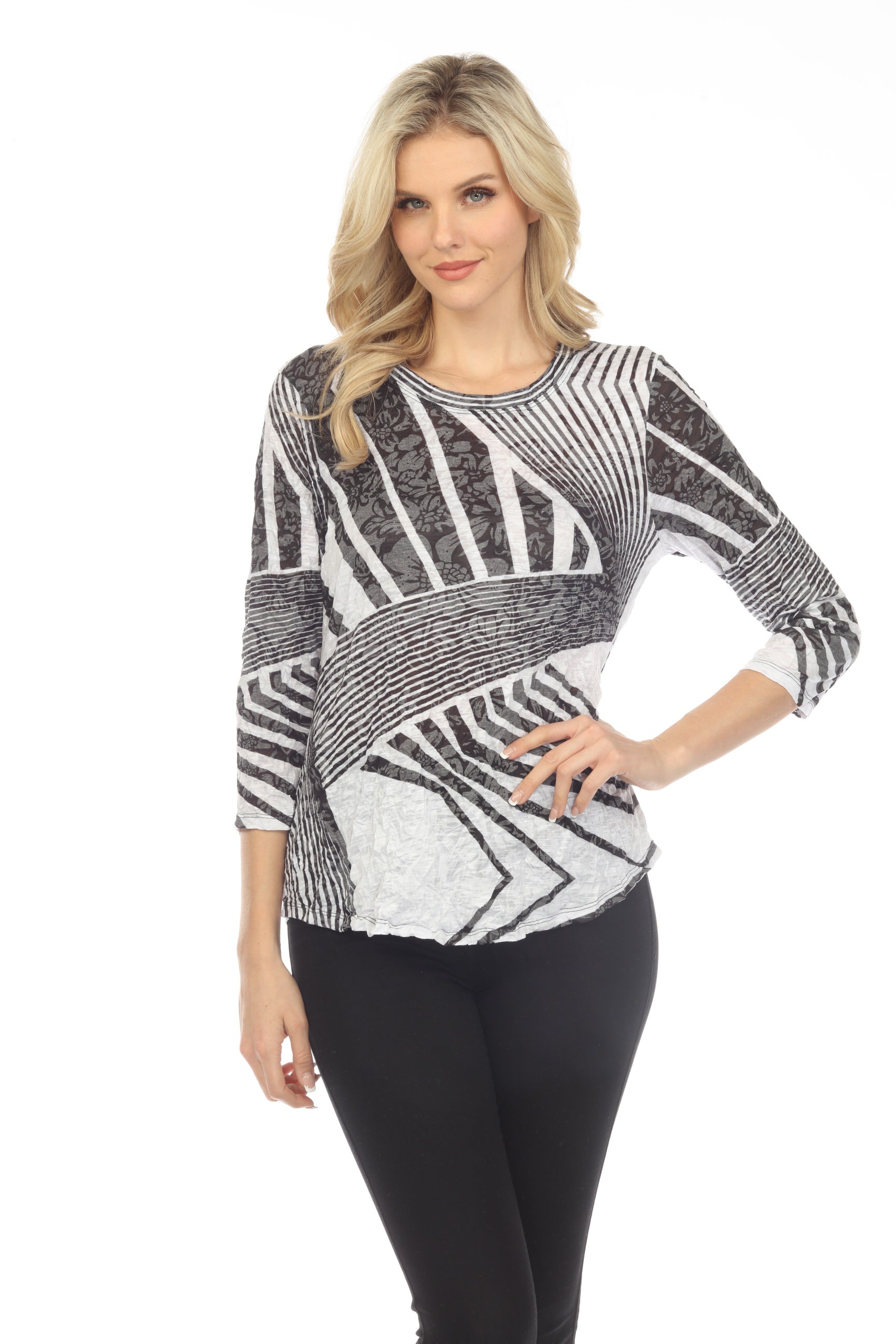 Round-Neck Top - Spectrum Light - CARINE