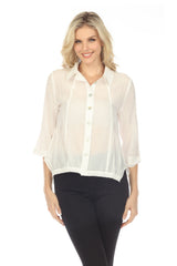 3/4 Sleeve Swing Blouse - CARINE