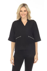 Dolman Top with Zippers - CARINE