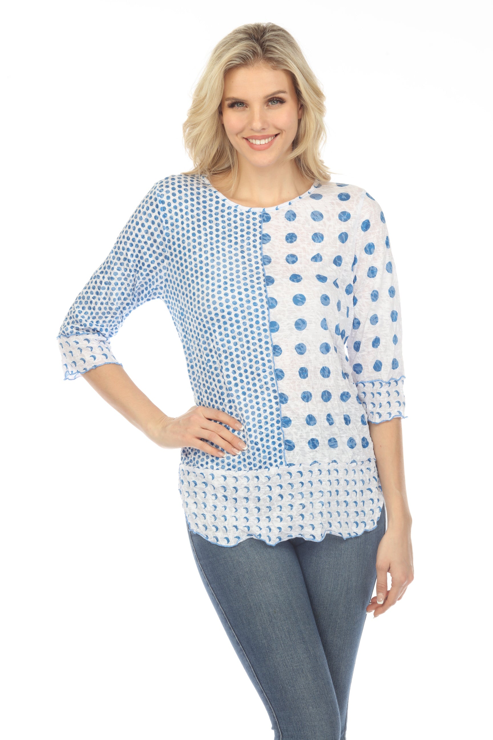 Janie Top - Blue Dots - CARINE