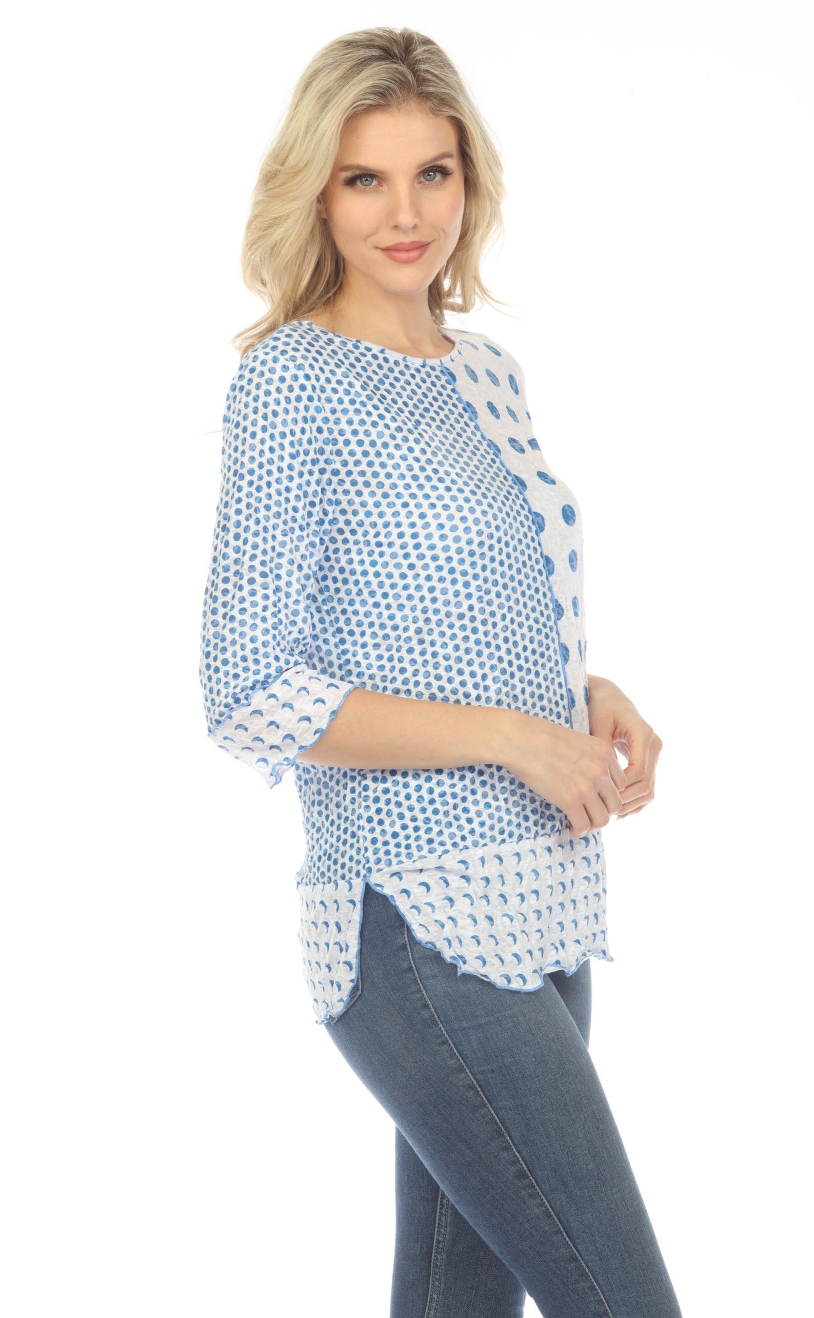 Janie Top - Blue Dots - CARINE