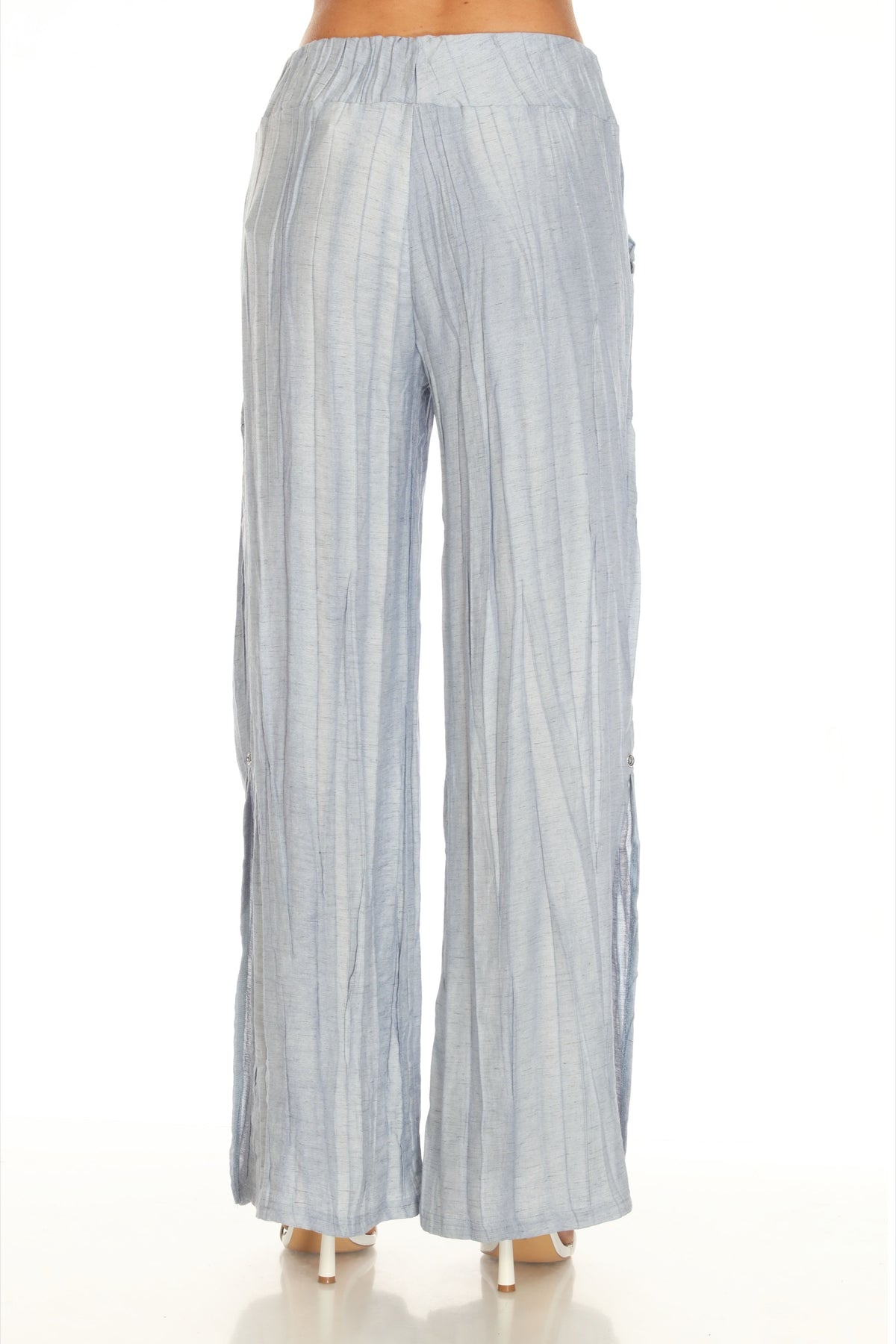 Pleated Linen Wide-Leg Pant - CARINE