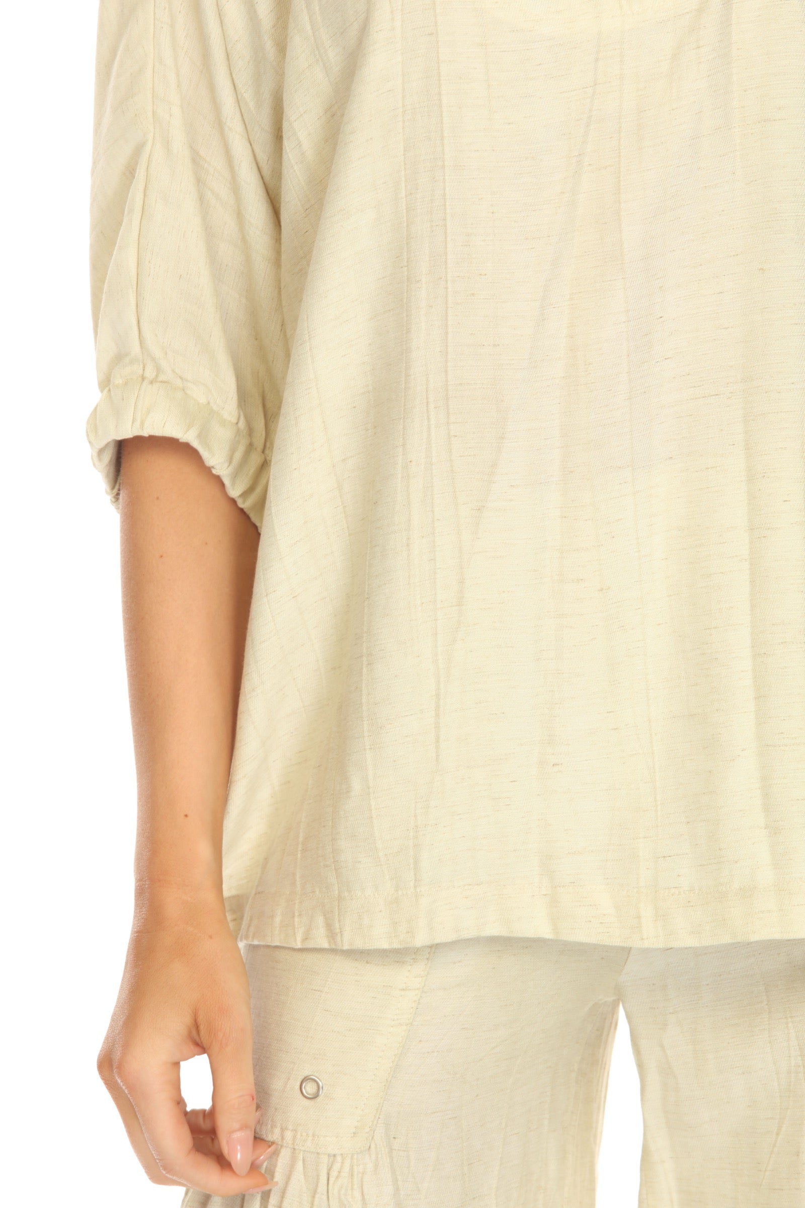 Pleated Linen Popover - CARINE