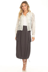 Lustre Stripe Utility Jacket - CARINE