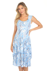 Paige Dress - Blue Marble - CARINE