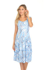 Paige Dress - Blue Marble - CARINE