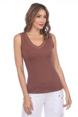 Sheer Trim Tank (Reversible) - CARINE