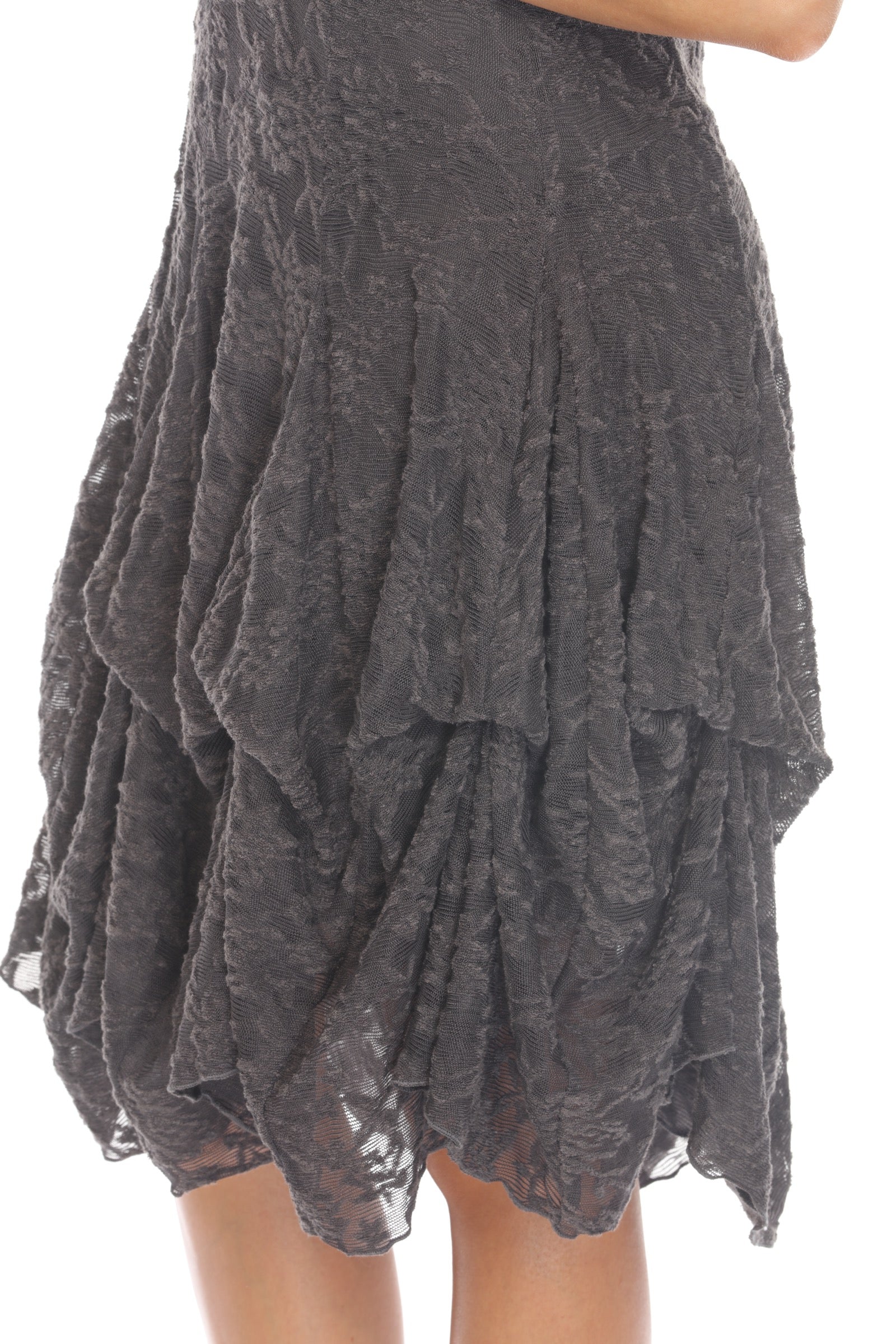 Sleeveless Textured Lace Dress - CARINE
