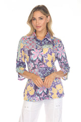 Sabrina Shirt - Orchid Bloom - CARINE