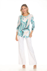 Round-Neck Top - Jade Stone - CARINE
