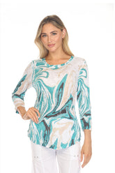 Round-Neck Top - Jade Stone - CARINE