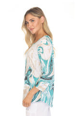 Round-Neck Top - Jade Stone - CARINE