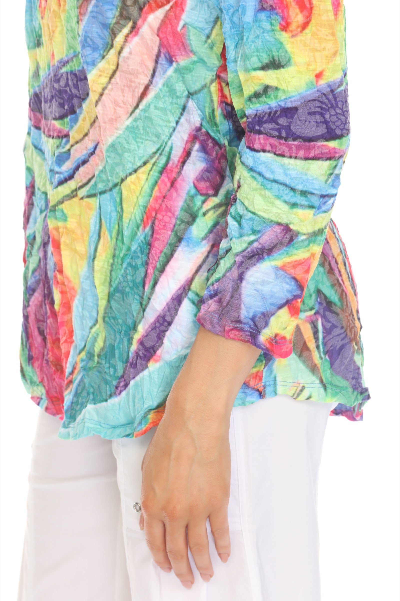Round-Neck Top - Vibrant Burst - CARINE