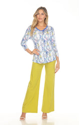 V-Neck Top - Sail Boats - CARINE