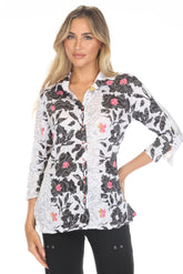 Sabrina Shirt - Noir Bloom - CARINE