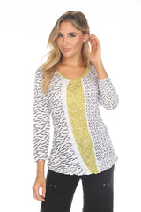 V-Neck Top - Mixed Dash - CARINE