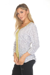 V-Neck Top - Mixed Dash - CARINE
