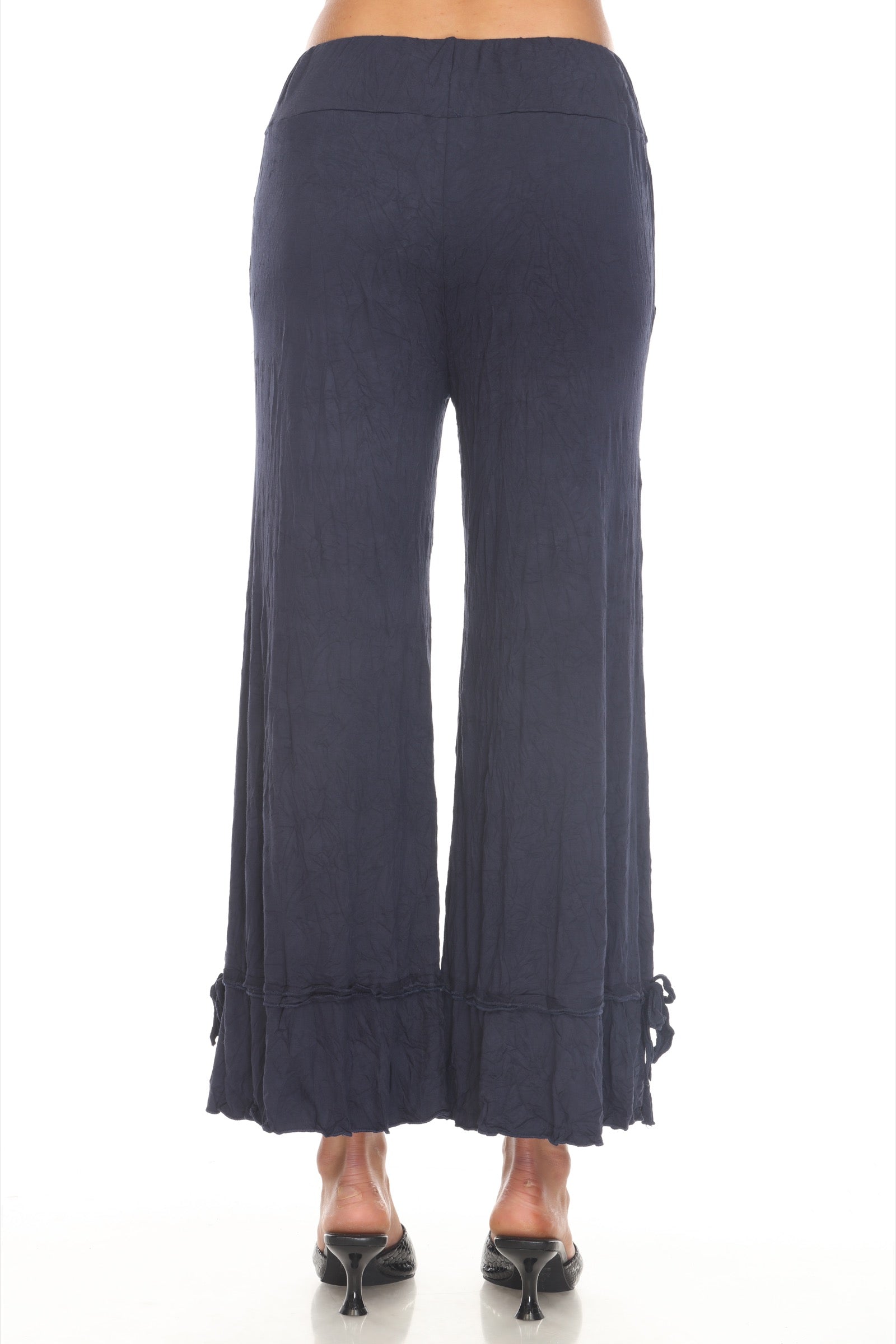 Tara Top and Patch Crop Pant Set - Navy - CARINE