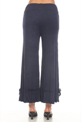 Tara Top and Patch Crop Pant Set - Navy - CARINE