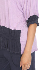 Tara Top and Patch Crop Pant Set - Navy - CARINE