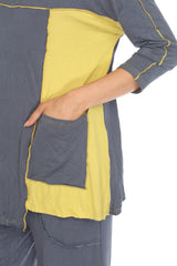 Tessa Top - Slate/Citrine - CARINE