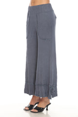 Ava Top and Patch Crop Pant Set - Slate - CARINE