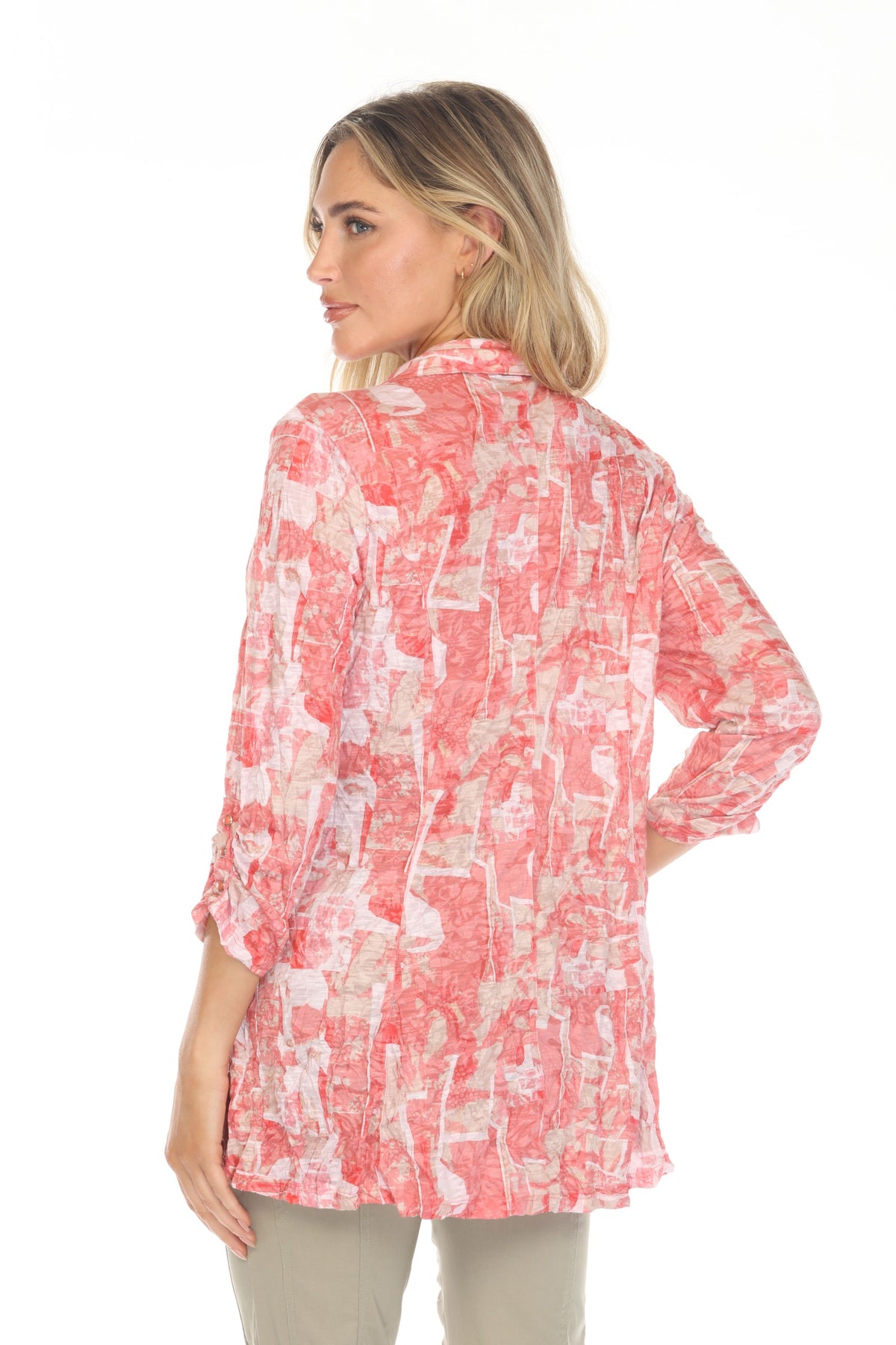 Selena Shirt - Coral Mosaic - CARINE