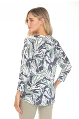 V-Neck Top - Forest Veil - CARINE