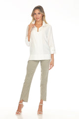 Horizon Split-Neck Top - CARINE