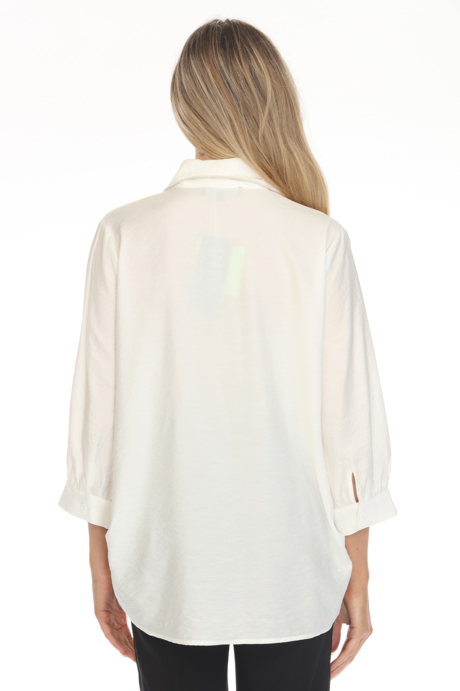 Grommet Split Collar Top - CARINE