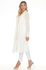 Textured Lace Duster Jacket - CARINE