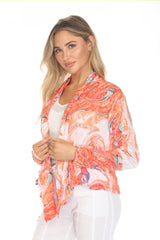 Claire Cardigan - Tangerine Swirl - CARINE