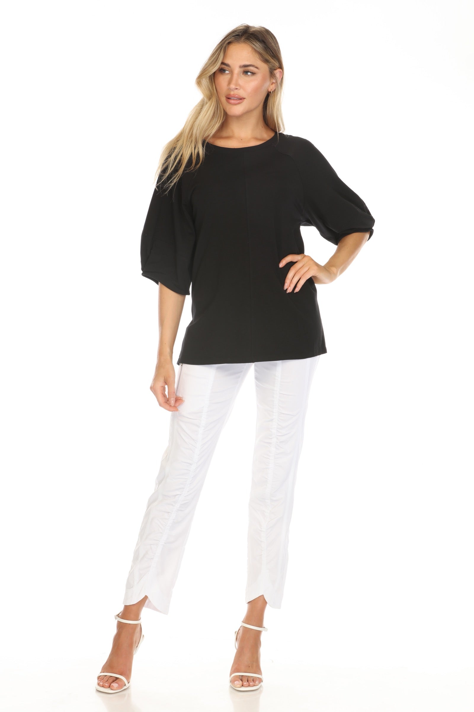 Brushed Cotton Raglan Top - CARINE