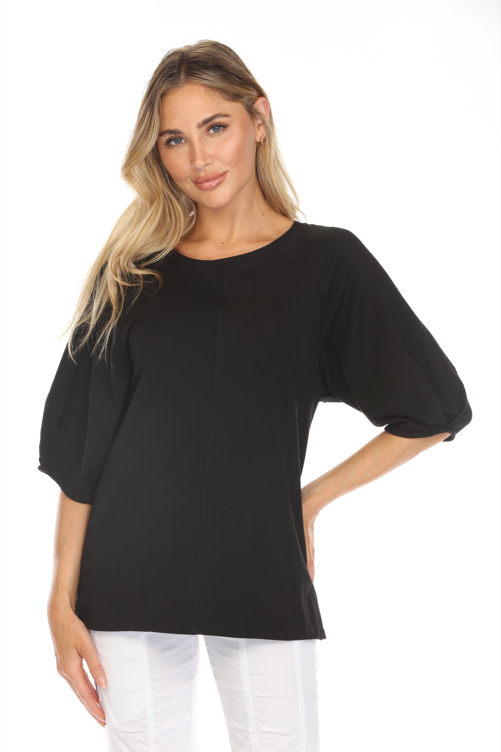 Brushed Cotton Raglan Top - CARINE