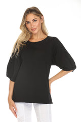 Brushed Cotton Raglan Top - CARINE